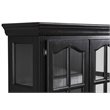 Sunset Trading Wood Keepsake Buffet and Lighted Hutch in Antique Black/Cherry