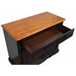 Sunset Trading Wood Keepsake Buffet and Lighted Hutch in Antique Black/Cherry