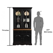 Sunset Trading Wood Keepsake Buffet and Lighted Hutch in Antique Black/Cherry