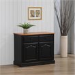Sunset Trading Wood Keepsake Buffet in Distressed Antique Black/Cherry