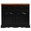 Sunset Trading Wood Keepsake Buffet in Distressed Antique Black/Cherry
