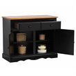 Sunset Trading Wood Keepsake Buffet in Distressed Antique Black/Cherry