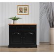 Sunset Trading Wood Keepsake Buffet in Distressed Antique Black/Cherry