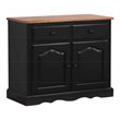 Sunset Trading Wood Keepsake Buffet in Distressed Antique Black/Cherry