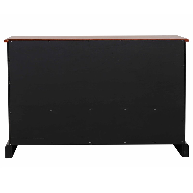 Sunset Trading Traditional Wood Treasure Buffet in Antique Black/Cherry