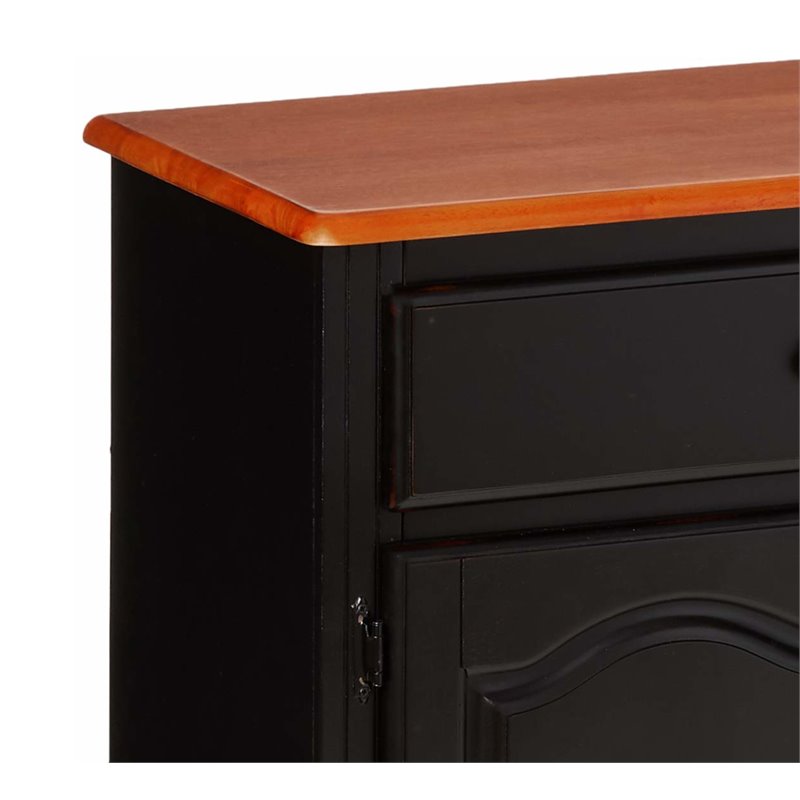 Sunset Trading Traditional Wood Treasure Buffet in Antique Black/Cherry