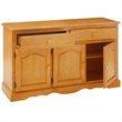 Sunset Trading Oak Selections Wood Treasure Buffet and Lighted Hutch in Oak