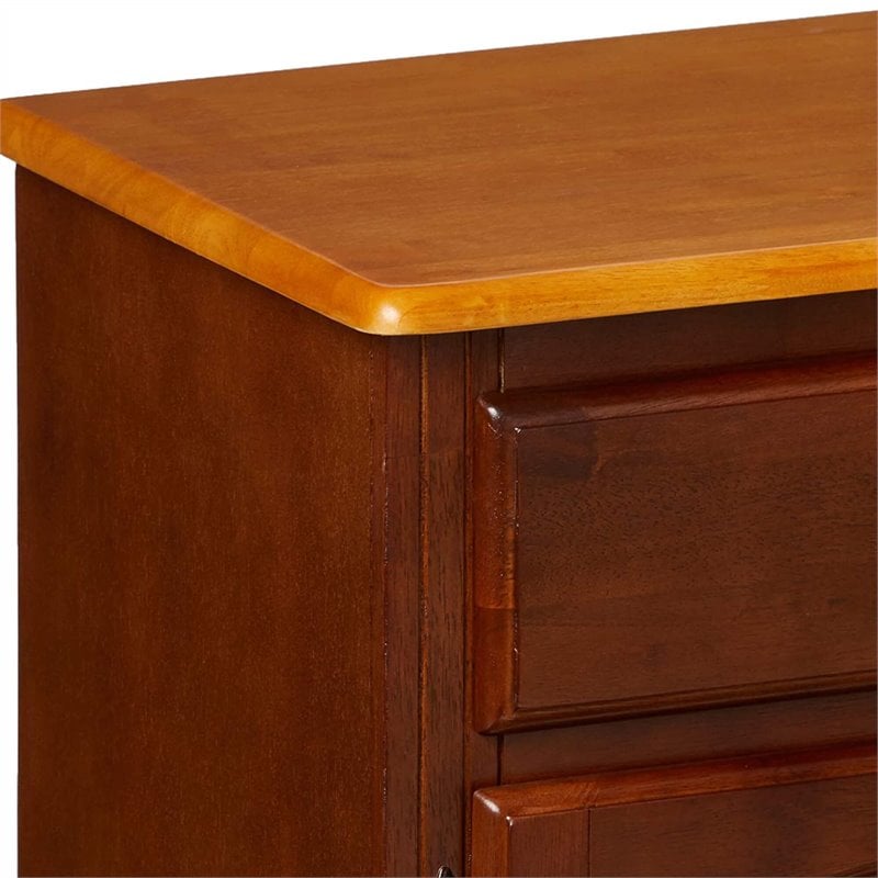 Sunset Trading Oak Selections Wood Treasure Buffet/Lighted Hutch in Brown/Oak