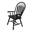 Selections Comfort Windsor Dining Armchair in Antique Black/Cherry Solid Wood