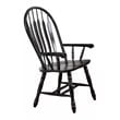 Selections Comfort Windsor Dining Armchair in Antique Black/Cherry Solid Wood