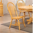 Selections Comfort Windsor Dining Side Chairs in Light Oak Solid Wood (Set of 2)