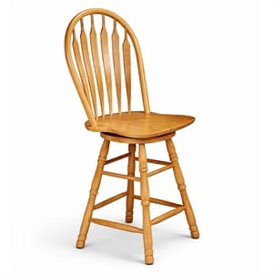 Sunset Trading Oak Selections 24&quot Swivel Barstool/Counter Stool Solid Wood