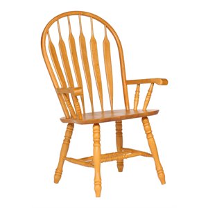 selections comfort windsor dining chair with arms light oak solid wood armchair