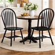 Selections Arrowback Windsor Dining Side Chair Black/Cherry Solid Wood Set of 2