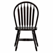 Selections Arrowback Windsor Dining Side Chair Black/Cherry Solid Wood Set of 2