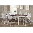 Andrew Arrowback Windsor Dining Chair Antique White/Chestnut Brown Wood Set of 2
