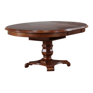 sunset trading andrews butterfly extendable wood dining table in brown