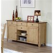 Sunset Trading Brook Transitional Wood Sideboard Server/Credenza in Cream/Brown