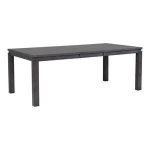 Sunset Trading Shades of Gray 82&quot Extendable Wood Dining Table in Gray