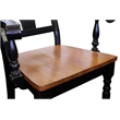 Sunset Trading Black Cherry Selections Arm Wood Barstool in Black (Set of 2)