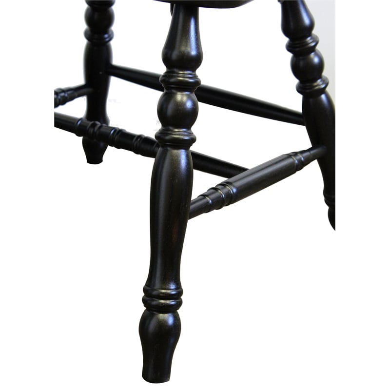 Sunset Trading Black Cherry Selections Wood Dining Chairs in Black (Set of 2)