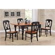 Sunset Trading Black Cherry Selections Wood Dining Chair in Black (Set of 2)