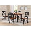 Sunset Trading Black Cherry Selections Wood Dining Chair in Black (Set of 2)