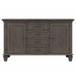 Sunset Trading Shades of Gray 4 Drawers & 2 Storage Cabinets Wood Buffet in Gray