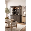 Sunset Trading Shades of Gray Wood Lighted China Cabinet/Wine Storage in Gray