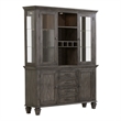 Sunset Trading Shades of Gray Wood Lighted China Cabinet/Wine Storage in Gray