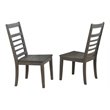 Sunset Trading Shades of Gray Large Contemporary Wood Dining Chair in Gray
