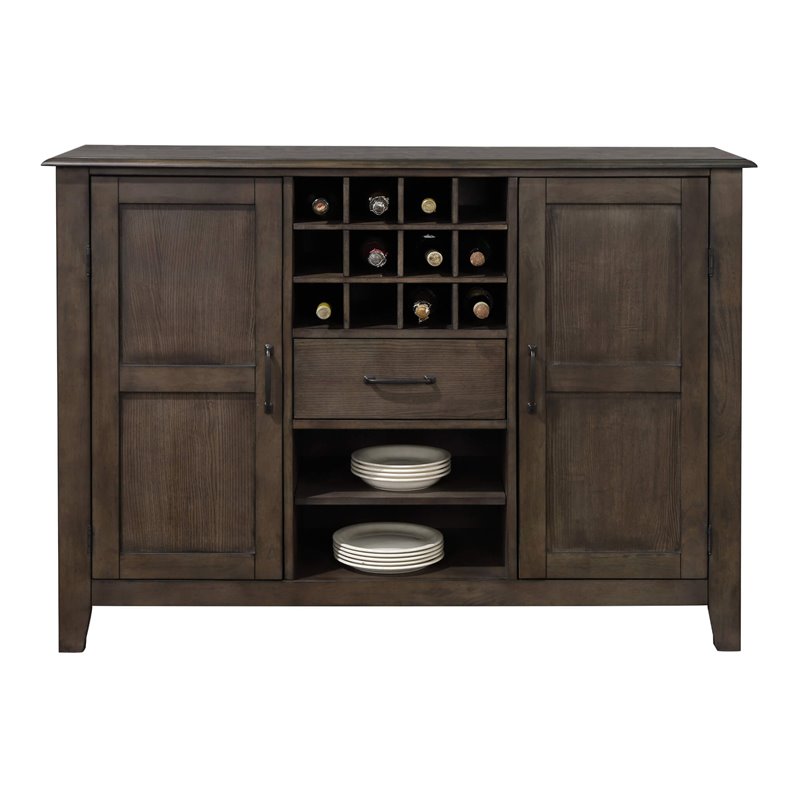 Sunset Trading Cali Contemporary Wood Server/Wine Storage in Brown