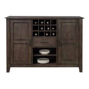 sunset trading cali contemporary wood server/wine storage in brown