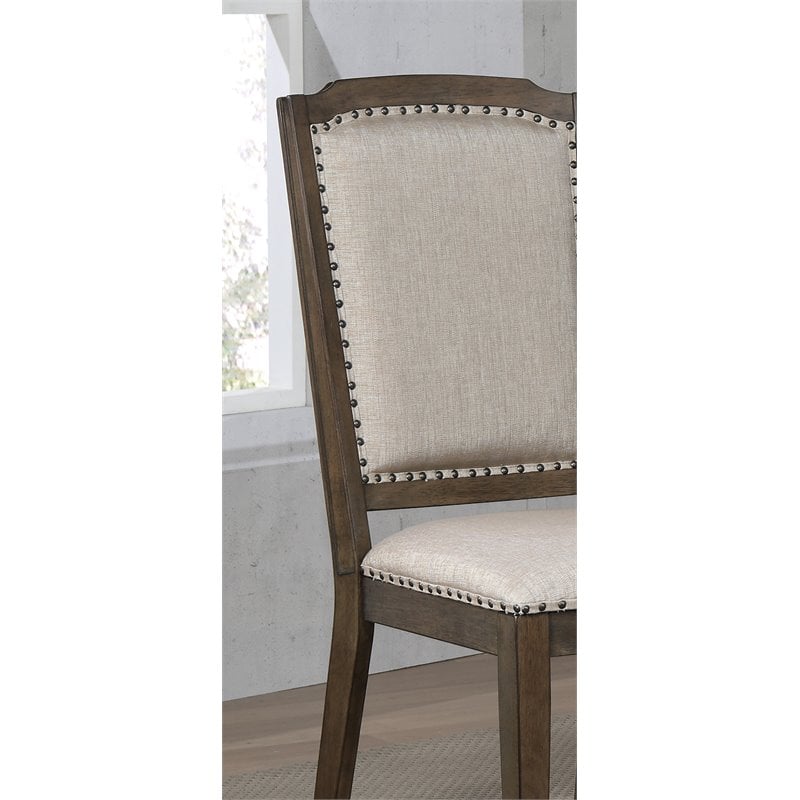 Sunset Trading Cali Contemporary Wood Dining Chairs in Gray/Brown (Set of 2)