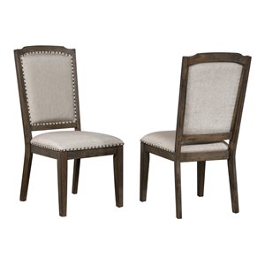Sunset Trading Cali Contemporary Wood Dining Chairs in Gray/Brown (Set of 2)