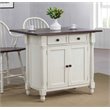 Sunset Trading Andrews Traditional Wood Kitchen Island in Antique White/Chestnut