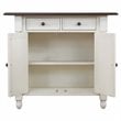 Sunset Trading Andrews Traditional Wood Kitchen Island in Antique White/Chestnut