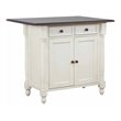 Sunset Trading Andrews Traditional Wood Kitchen Island in Antique White/Chestnut