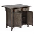 Sunset Trading Shades of Gray 3-Piece Expandable Wood Kitchen Island Set in Gray