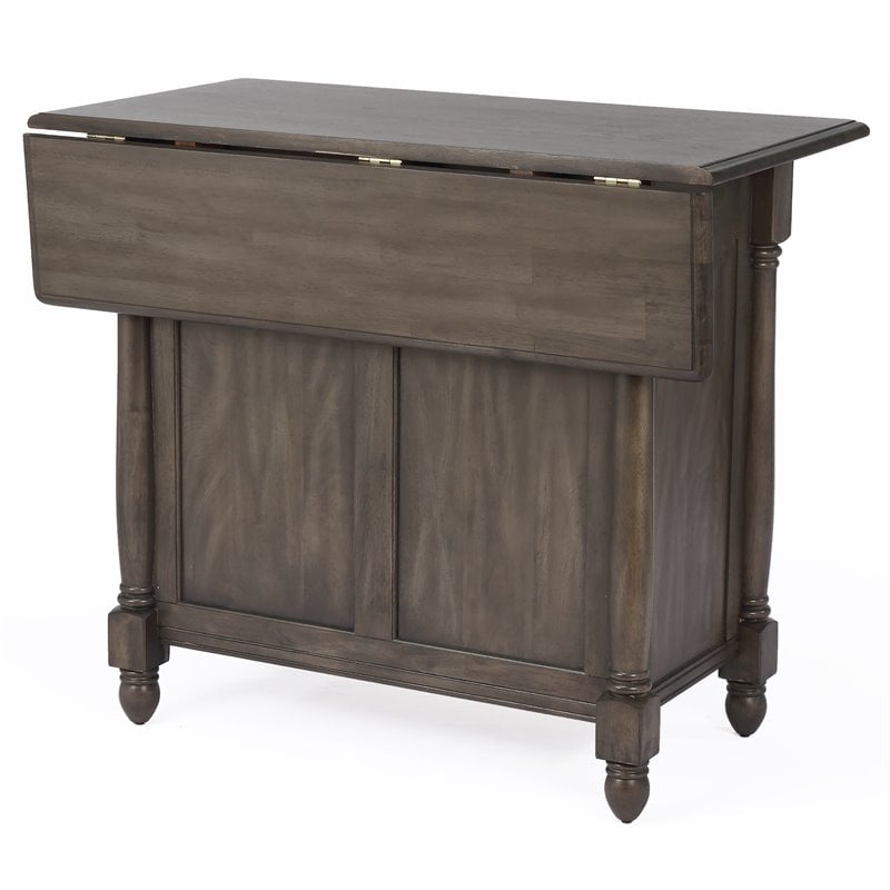 Sunset Trading Shades of Gray 3-Piece Expandable Wood Kitchen Island Set in Gray
