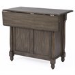 Sunset Trading Shades of Gray 3-Piece Expandable Wood Kitchen Island Set in Gray