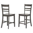Sunset Trading Shades of Gray 3-Piece Expandable Wood Kitchen Island Set in Gray