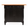 Sunset Trading Black Cherry Selections 3-Piece Wood Kitchen Island Set in Black
