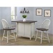 Sunset Trading Andrews 3-Piece Expandable Wood Kitchen Island in Antique White