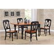 Sunset Trading Black Cherry Selections 5-Piece Wood Dining Table Set in Black