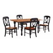 Sunset Trading Black Cherry Selections 5-Piece Wood Dining Table Set in Black