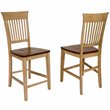 Sunset Trading Brook 5-Piece Extendable Wood Dining Set & Slat Stools in Cream