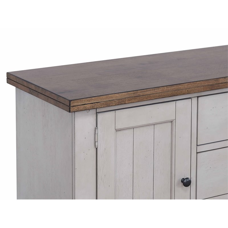 Sunset Trading Country Grove Wood Buffet and Lighted Hutch in Gray/Brown
