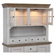 Sunset Trading Country Grove Wood Buffet and Lighted Hutch in Gray/Brown