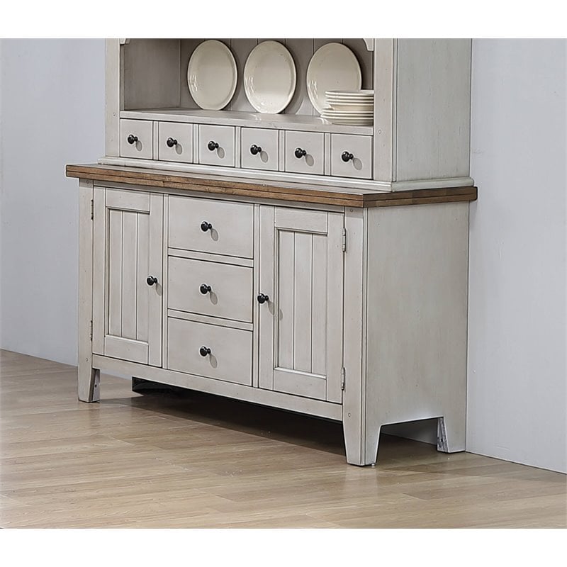 Sunset Trading Country Grove Contemporary Wood Buffet in Distressed Gray/Brown